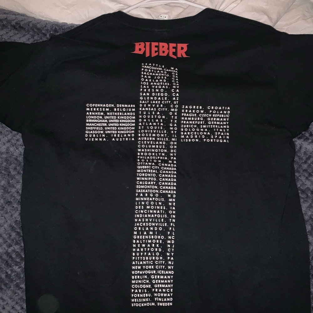 Justin Bieber Purpose Tour shirt